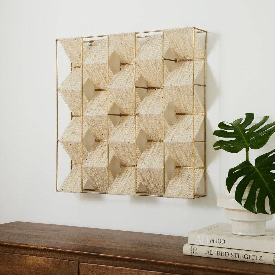 Metal & Woven Wool Wall Art West Elm Australia